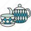 tea, cup, kettle, porcelain, russian 