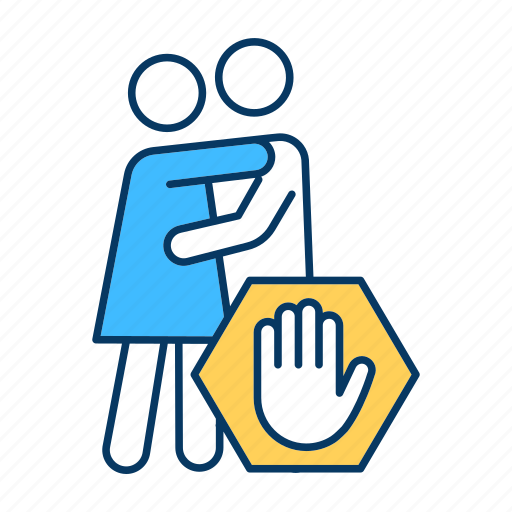 Social distance, hugs, stop, quarantine icon - Download on Iconfinder