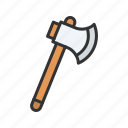 axe, cut, hatchet, tomahawk, axe tool, viking, wood, equipment