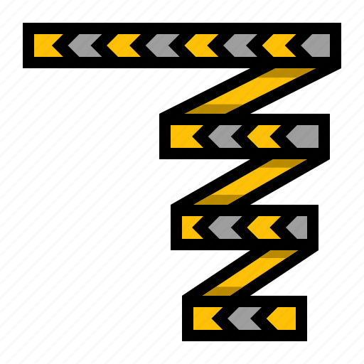 Barricade, caution, hazard, safety, tape icon - Download on Iconfinder