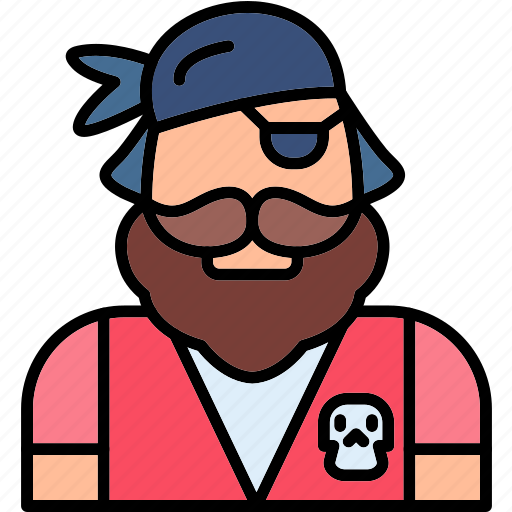 Pirate, beard, captain, character, hat, people, vintage icon - Download on Iconfinder