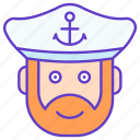 sailor, avatar, character, head, captain