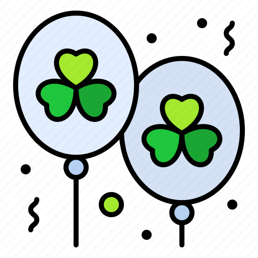 Balloon, celebrate, clover, party, day icon - Download on Iconfinder