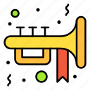 trumpet, music, musical, instrument, entertainment, party