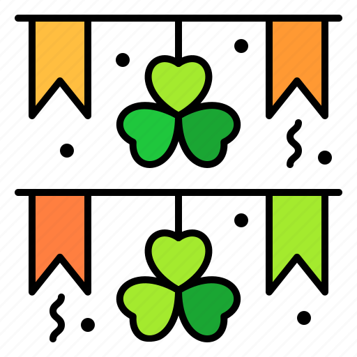 Garland, irish, day, celebration, heart icon - Download on Iconfinder