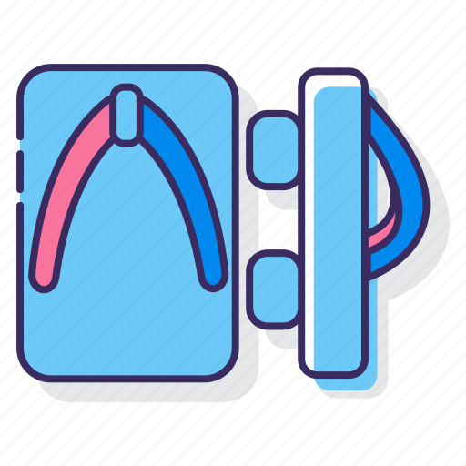 Geta, japanese slippers, slippers icon - Download on Iconfinder