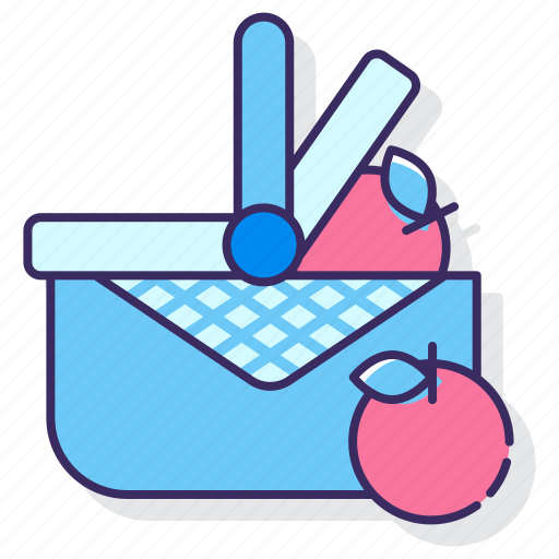 Fruit basket, picnic, picnic basket, picnic box icon - Download on Iconfinder