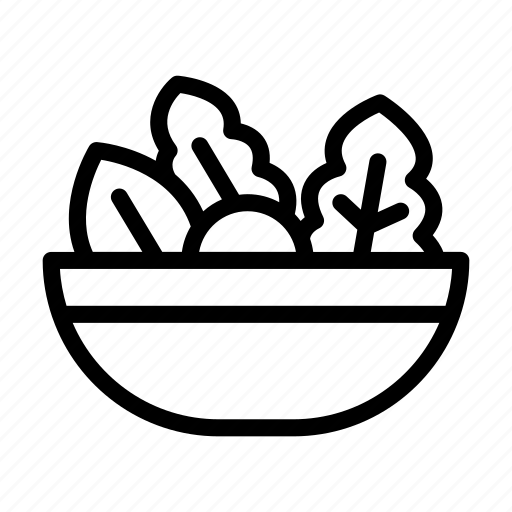 Kale, vegetable, salad, food, bowl icon - Download on Iconfinder