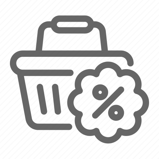 Shopping, cart, basket, sale, discount, promotion icon - Download on Iconfinder