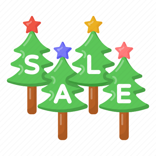 Christmas sale, sale trees, xmas sale, christmas sale trees, sale sign icon - Download on Iconfinder