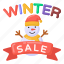 winter sale, winter sale emblem, season sale, sale banner, sale label 