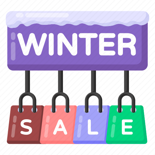 Winter sale, winter sale board, sale sign board, sale roadboard, sale fingerpost icon - Download on Iconfinder