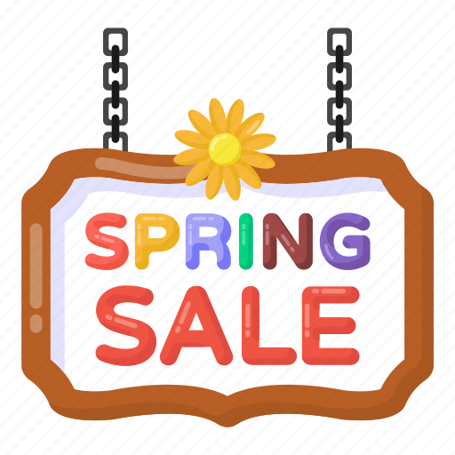 Hanging board, spring sale board, sale board, spring sale slate, sale banner icon - Download on Iconfinder