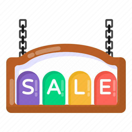Hanging board, sale board, sale hanging board, sale emblem, sale banner icon - Download on Iconfinder
