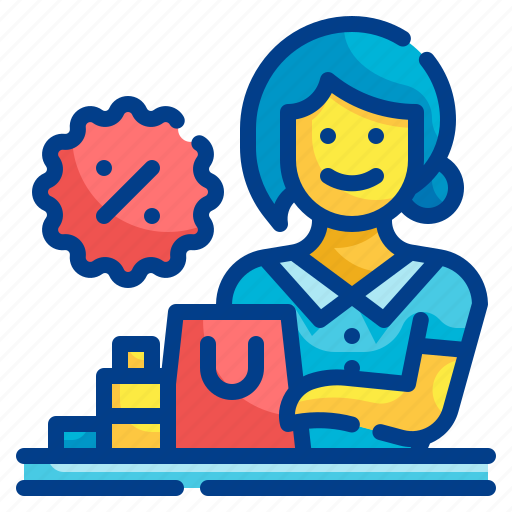 Seller, selling, discount, cashier, job icon - Download on Iconfinder