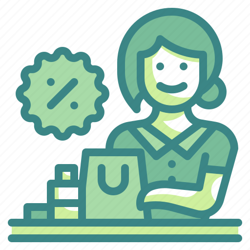 Seller, selling, discount, cashier, job icon - Download on Iconfinder