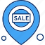 discount, location, map, sale 