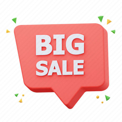 Big, sale, business, label, tag, discount, shopping 3D illustration - Download on Iconfinder