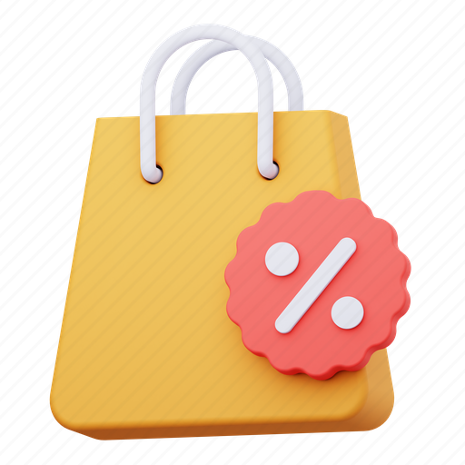 Shopping, bag, sale, business, ecommerce, shopping bag 3D illustration - Download on Iconfinder