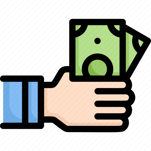 Cash payment, discount, handhold money, promotion, sales, sell, shopping icon - Download on Iconfinder