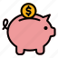 piggy, bank, sales, shopping, purchase, shopping center, commerce and shopping 