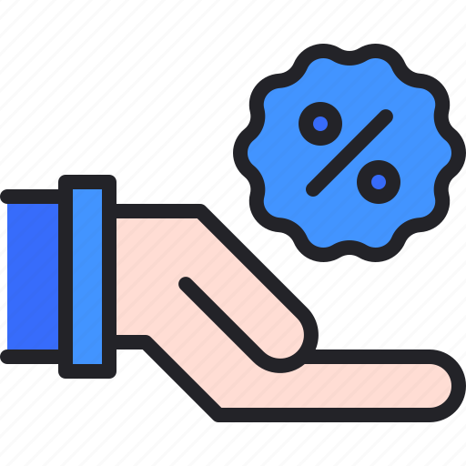 Discount, hand, offer, percentage, sale icon - Download on Iconfinder