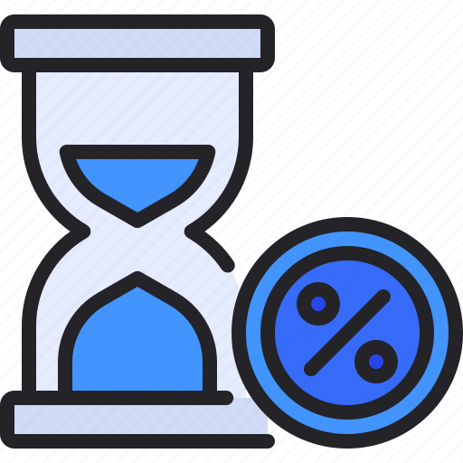 Discount, hourglass, loading, percentage, waiting icon - Download on Iconfinder
