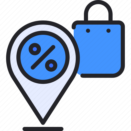 Bag, discount, pin, sale, shopping icon - Download on Iconfinder
