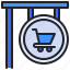 ecommerce, sale, shopping, sign, trolley 
