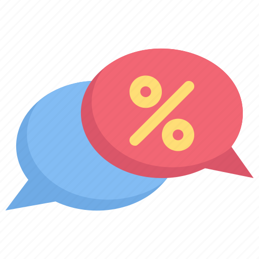 Bubble chat discount, discount, notification, promotion, sales, sell, shopping icon - Download on Iconfinder