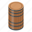 barrel, cartoon, food, isometric, retro, vintage, wood 