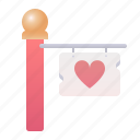 day, heart, love, pole, sign, valentines