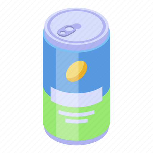 Business, cartoon, drink, energy, isometric, logo, tin icon - Download on Iconfinder