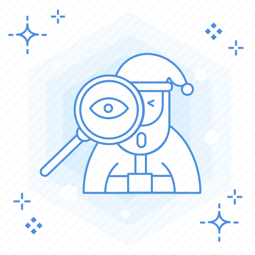 Santa, magnifier, christmas, holiday, winter, celebration icon - Download on Iconfinder
