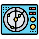 dashboard, detector, location, object, radar