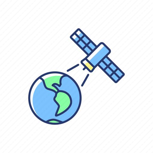 Earth observation, terrestial investigation, artificial satellite, information icon - Download on Iconfinder