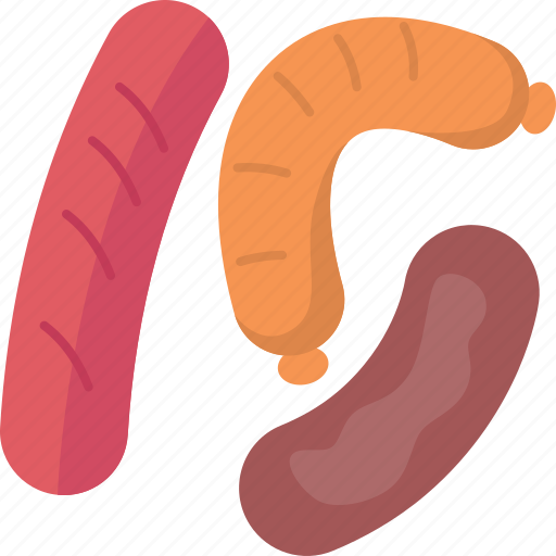 Sausage, bratwurst, meat, ingredient, appetizer icon - Download on Iconfinder