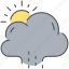 cloud, rain, sun, climate, forecast, rainy, weather 