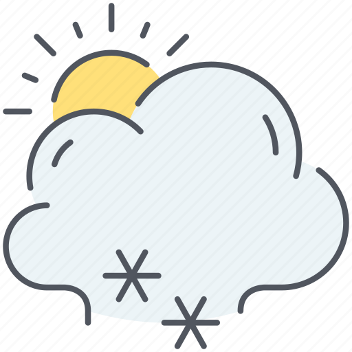 Cloud, snow, sun, climate, forecast, weather, winter icon - Download on Iconfinder