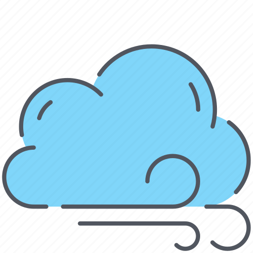 Cloud, wind, climate, forecast, overcast, weather, windy icon - Download on Iconfinder