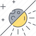 moon, sun, climate, day, forecast, night, weather