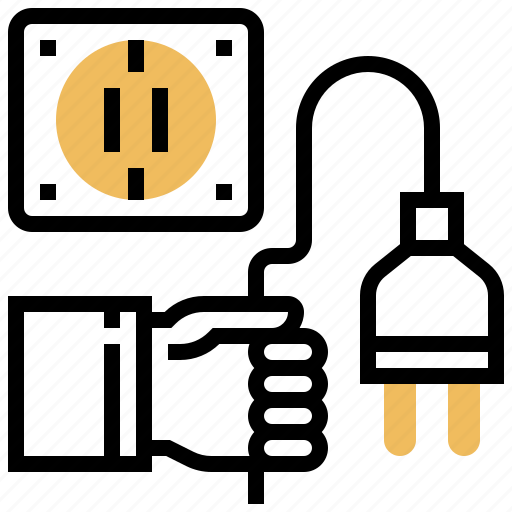 Cable, cord, disconnecting, electric, unplug icon - Download on Iconfinder