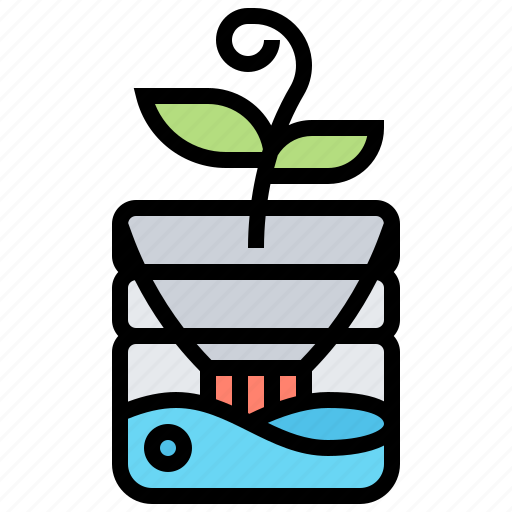 Bottle, plastic, pot, recycle, repurposed icon - Download on Iconfinder