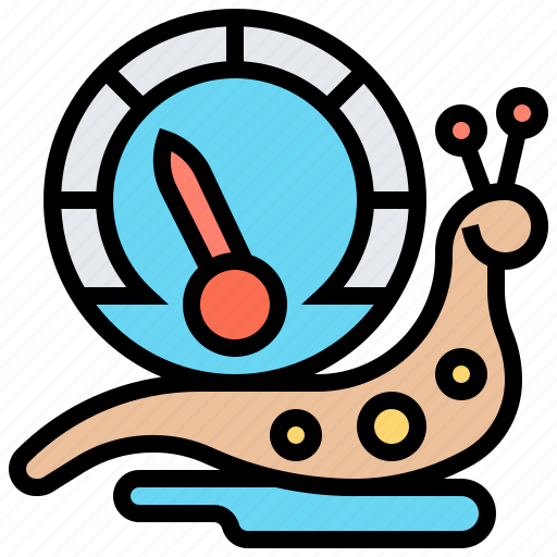 Gauge, slow, snail, speed, tachometer icon - Download on Iconfinder