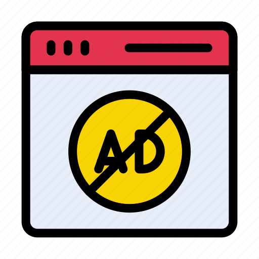 Ads, banned, browser, stop, webpage icon - Download on Iconfinder