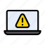 error, laptop, problem, sign, warning 