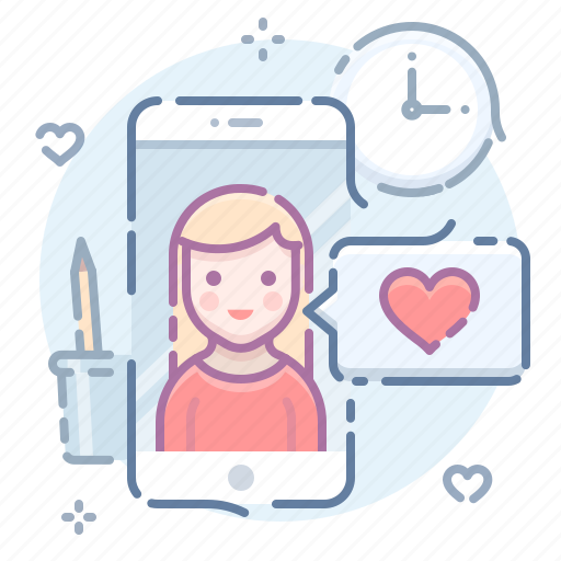Girl, love, mobile icon - Download on Iconfinder