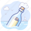 bottle, message, sea 