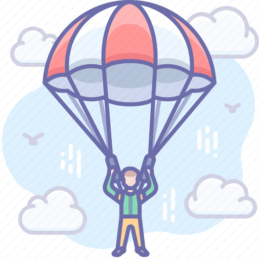 Extreme, landing, parachute, skydiving, sport icon - Download on Iconfinder