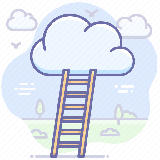Career, cloud, goal, ladder, success icon - Download on Iconfinder
